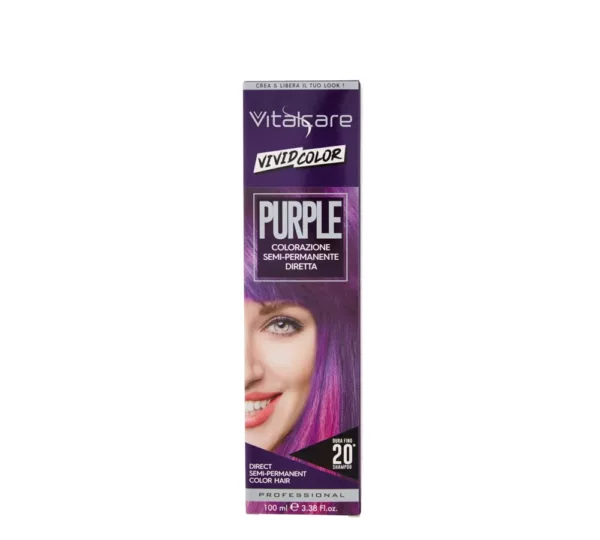 Vitalcare Vivid – Professional Semi-Permanent Hair Dye Purple Colour 100ml