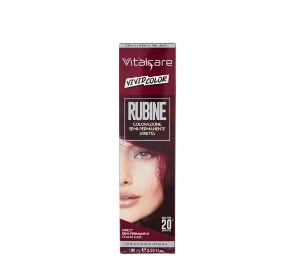 Vitalcare Vivid – Professional Semi-Permanent Hair Dye Ruby Colour 100ml